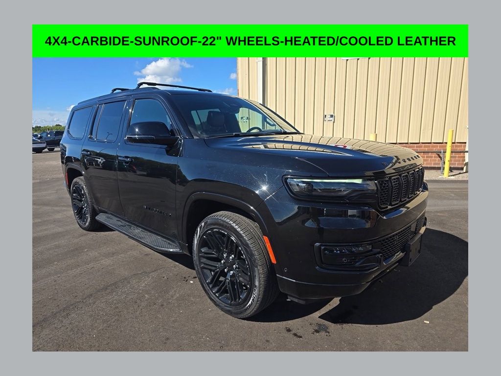Diamond Black Crystal Pearlcoat 2024 Jeep Wagoneer SUV / Crossover Four-Wheel Drive 8-Speed Automatic