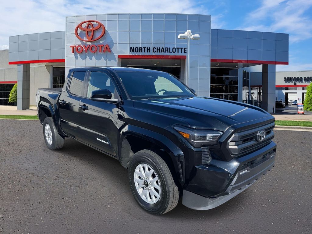 Black 2024 Toyota Tacoma SR5 Double Cab RWD Pickup Truck 4X2 8-Speed Automatic