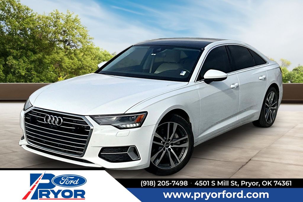 White 2023 Audi A6 Sedan All-Wheel Drive 7-Speed Automatic