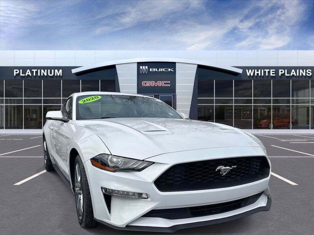 Oxford White 2020 Ford Mustang EcoBoost Premium Coupe RWD Coupe Rear-Wheel Drive Automatic