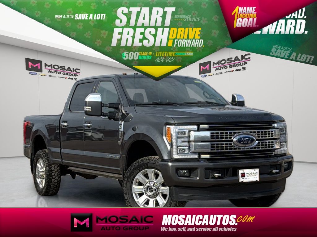 Gray (Magnetic) 2018 Ford F-350 Super Duty Platinum Crew Cab 4WD Pickup Truck Four-Wheel Drive 6-Speed Automatic