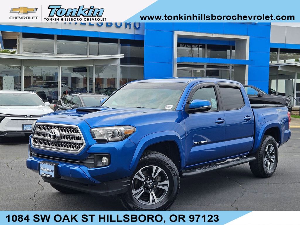 Blazing Blue 2016 Toyota Tacoma Double Cab V6 TRD Sport Pickup Truck 4X2 6-Speed Automatic