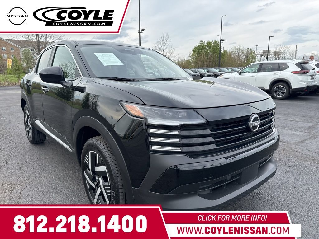 Super Black 2025 Nissan Kicks SV FWD SUV / Crossover Front-Wheel Drive Continuously Variable Transmission