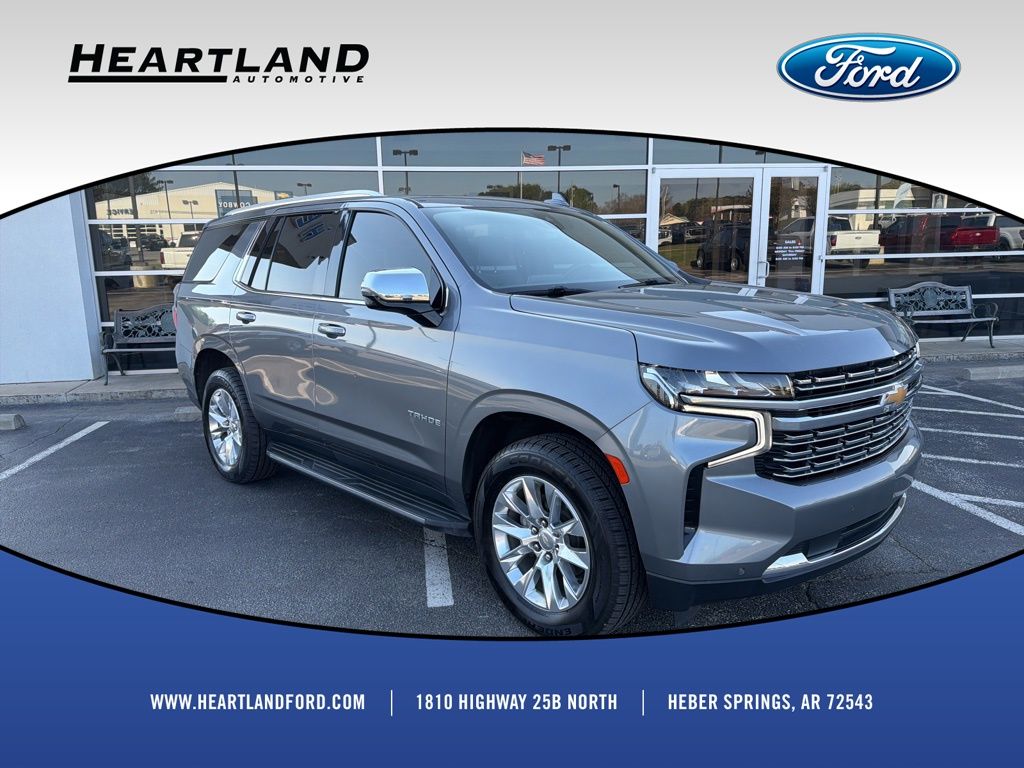 Gray (Satin Steel Metallic) 2021 Chevrolet Tahoe Premier 4WD SUV / Crossover Four-Wheel Drive