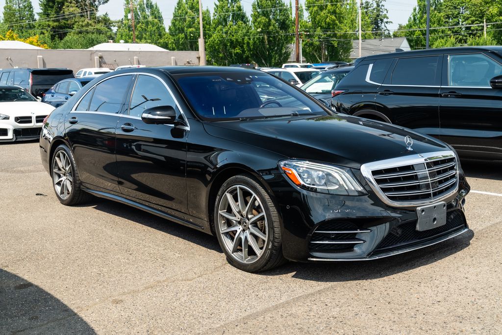 Black 2019 Mercedes-Benz S-Class Sedan Rear-Wheel Drive Automatic