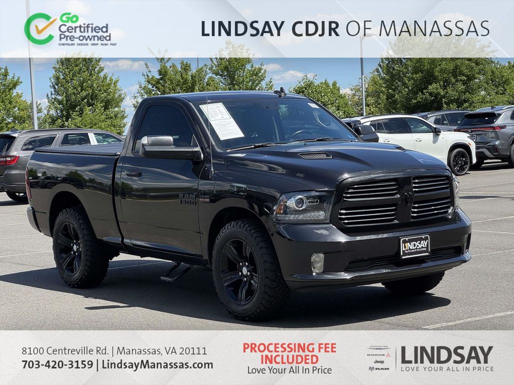 Brilliant Black Crystal Pearlcoat 2017 RAM 1500 Sport 4WD Pickup Truck Four-Wheel Drive 8-Speed Automatic