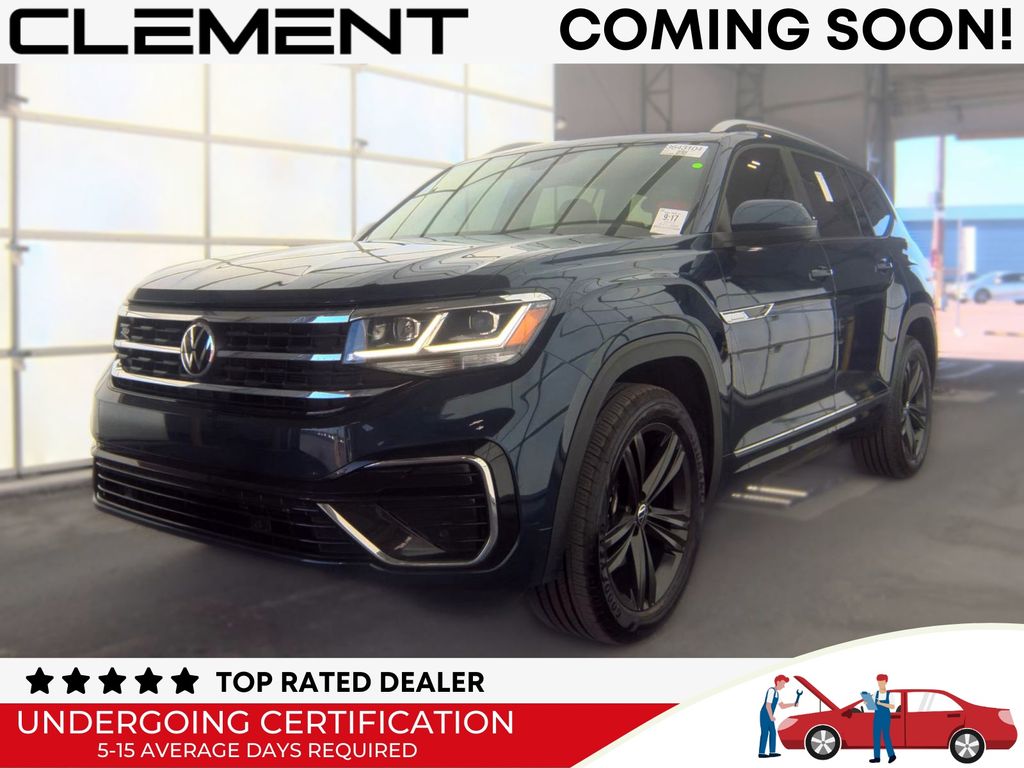Blue Metallic 2022 Volkswagen Atlas SUV / Crossover All-Wheel Drive 8-Speed Automatic