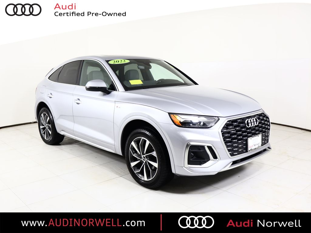 Florett Silver Metallic 2022 Audi Q5 Sportback quattro Premium S Line 45 TFSI AWD Sedan All-Wheel Drive 7-Speed Automatic