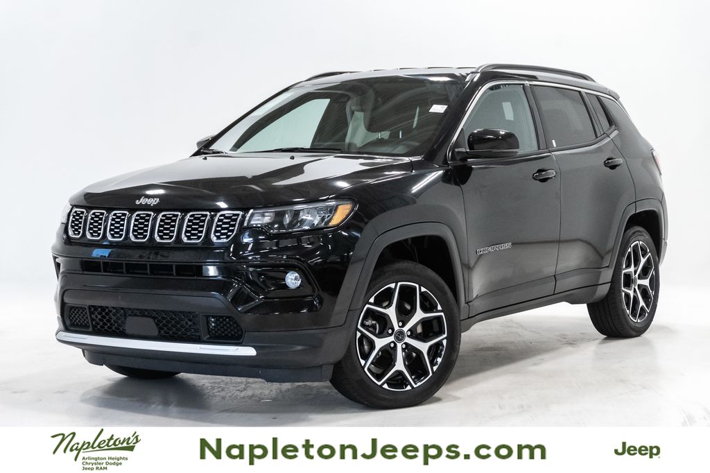 Diamond Black Crystal Pearlcoat 2025 Jeep Compass Limited 4WD SUV / Crossover Four-Wheel Drive 8-Speed Automatic