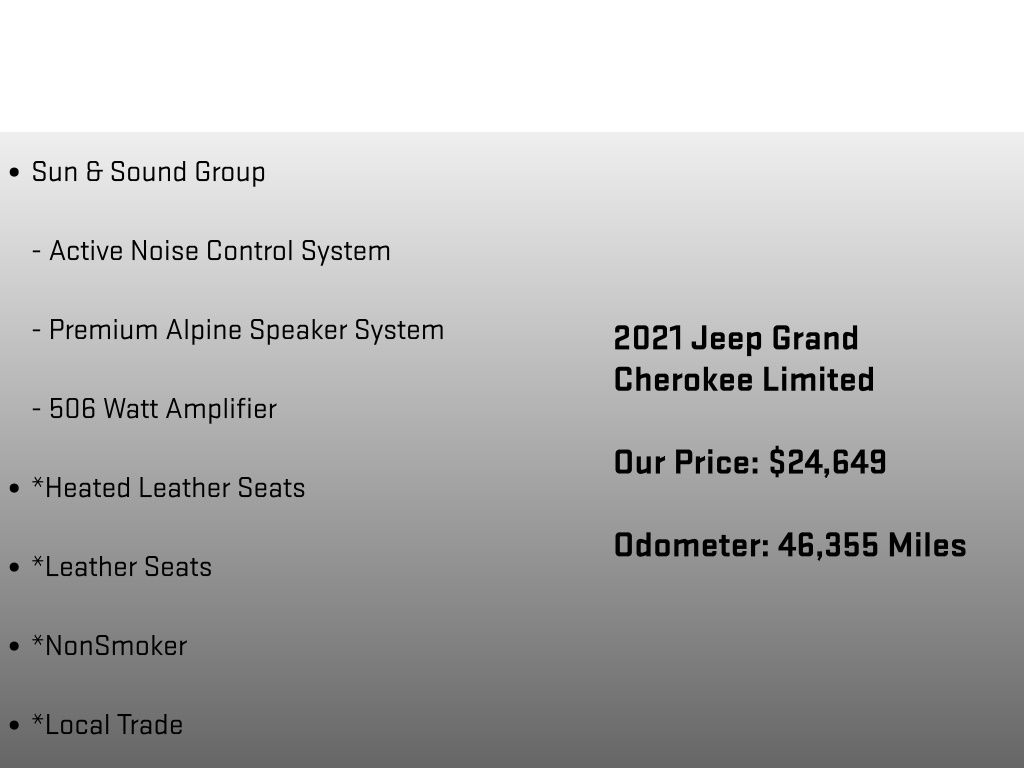 2021 Jeep Grand Cherokee Limited White at Honda North