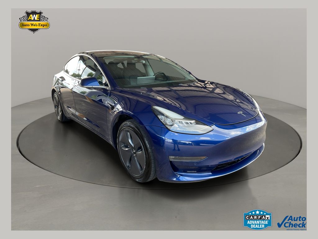 Deep Blue Metallic 2018 Tesla Model 3 Rear-Wheel Drive 1-Speed Automatic