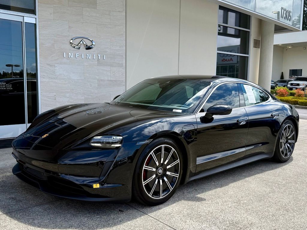 Jet Black Metallic 2021 Porsche Taycan Sedan All-Wheel Drive 2-Speed Automatic