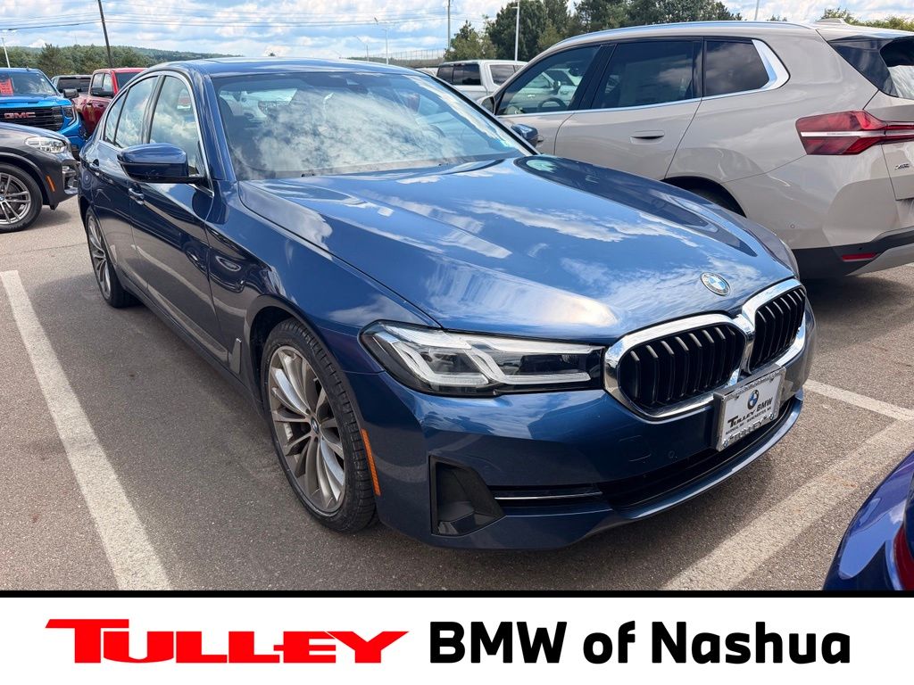 Phytonic Blue Metallic 2023 BMW 5 Series Sedan All-Wheel Drive 8-Speed Automatic