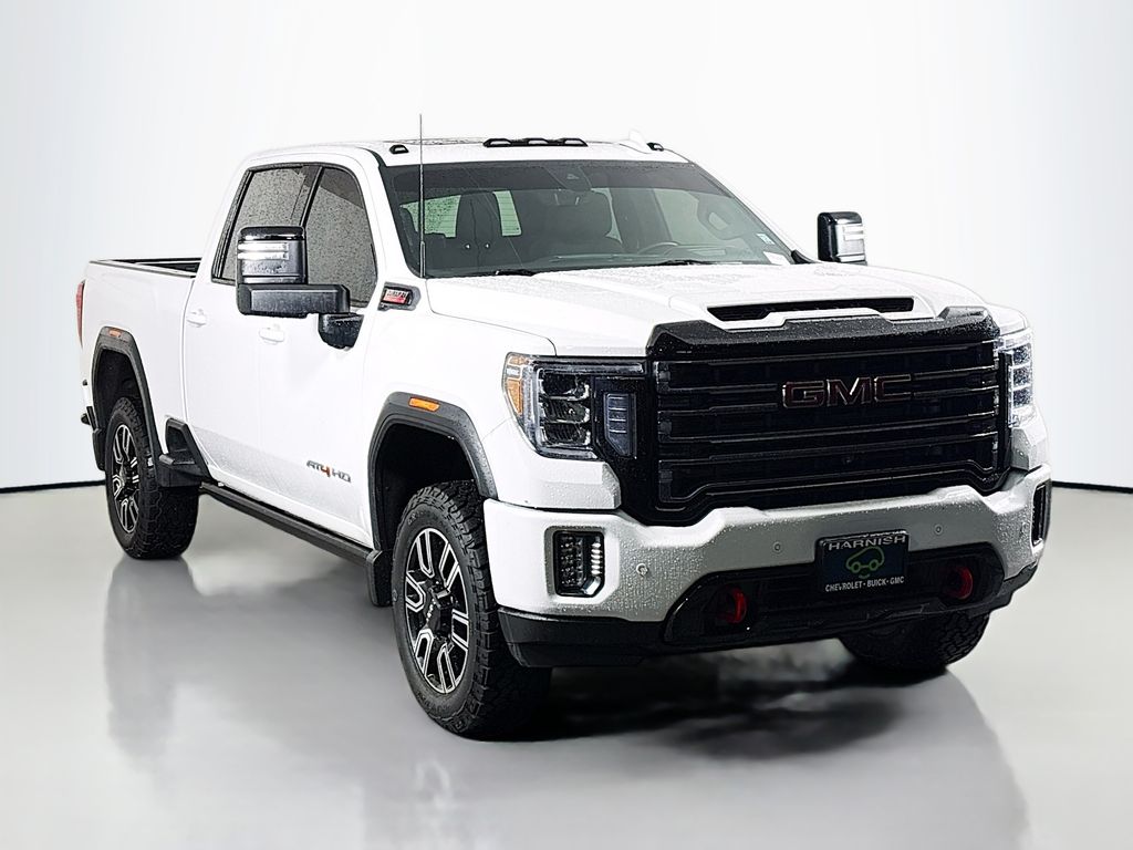 Summit White 2023 GMC Sierra 3500HD AT4 Crew Cab 4WD Pickup Truck Four-Wheel Drive Automatic