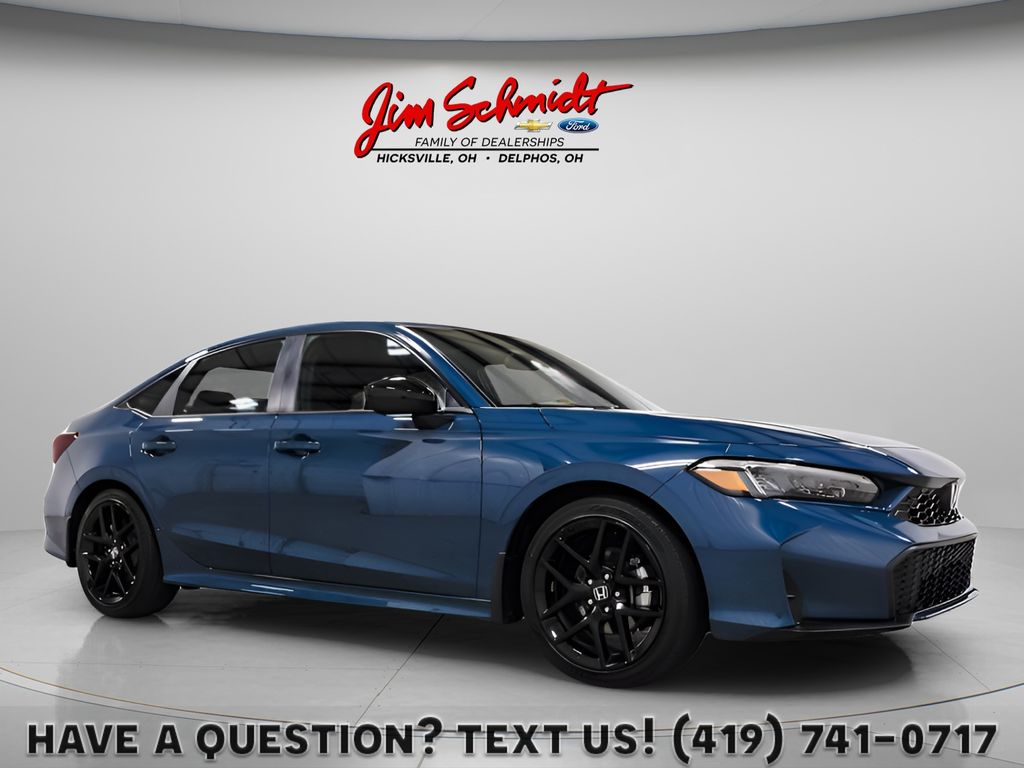 Blue Lagoon Pearl 2025 Honda Civic Hybrid Sport Sedan FWD Sedan Front-Wheel Drive Continuously Variable Transmission