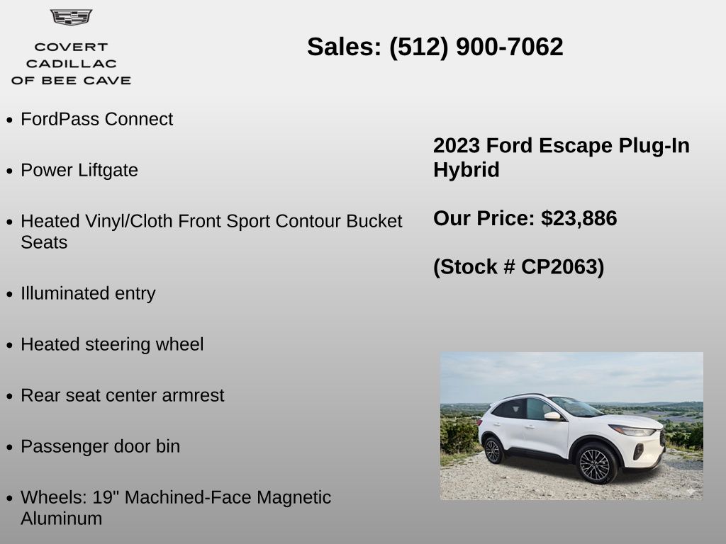 Used Car 2023 Ford Escape Plug-in Hybrid  Base For Sale Under $25,000 In Austin, Texas