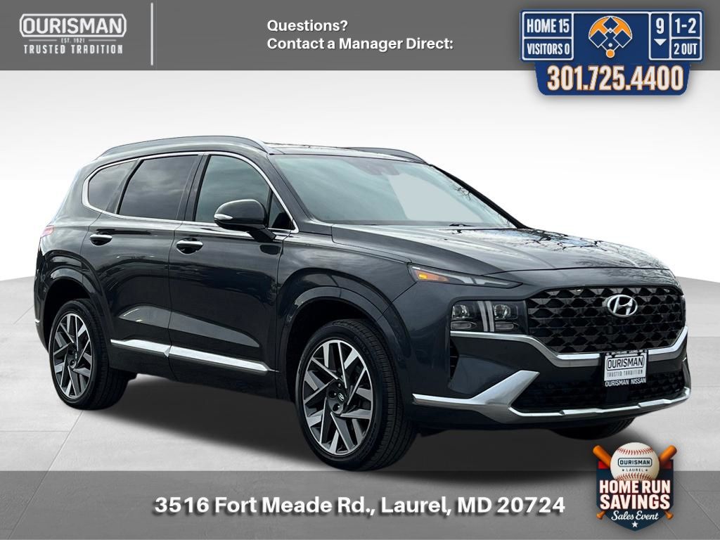 Portofino Gray 2021 Hyundai Santa Fe Ultimate Calligraphy AWD SUV / Crossover Automatic