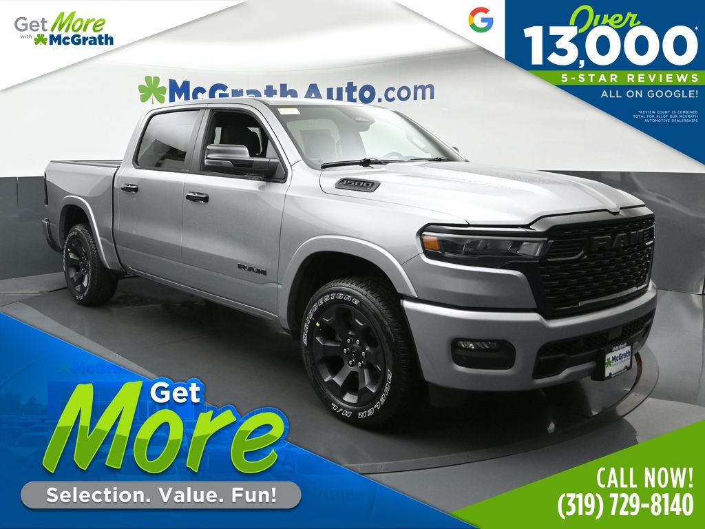 Billet Silver Metallic Clearcoat 2026 RAM 1500 Big Horn Crew Cab 4WD Pickup Truck Four-Wheel Drive 8-Speed Automatic