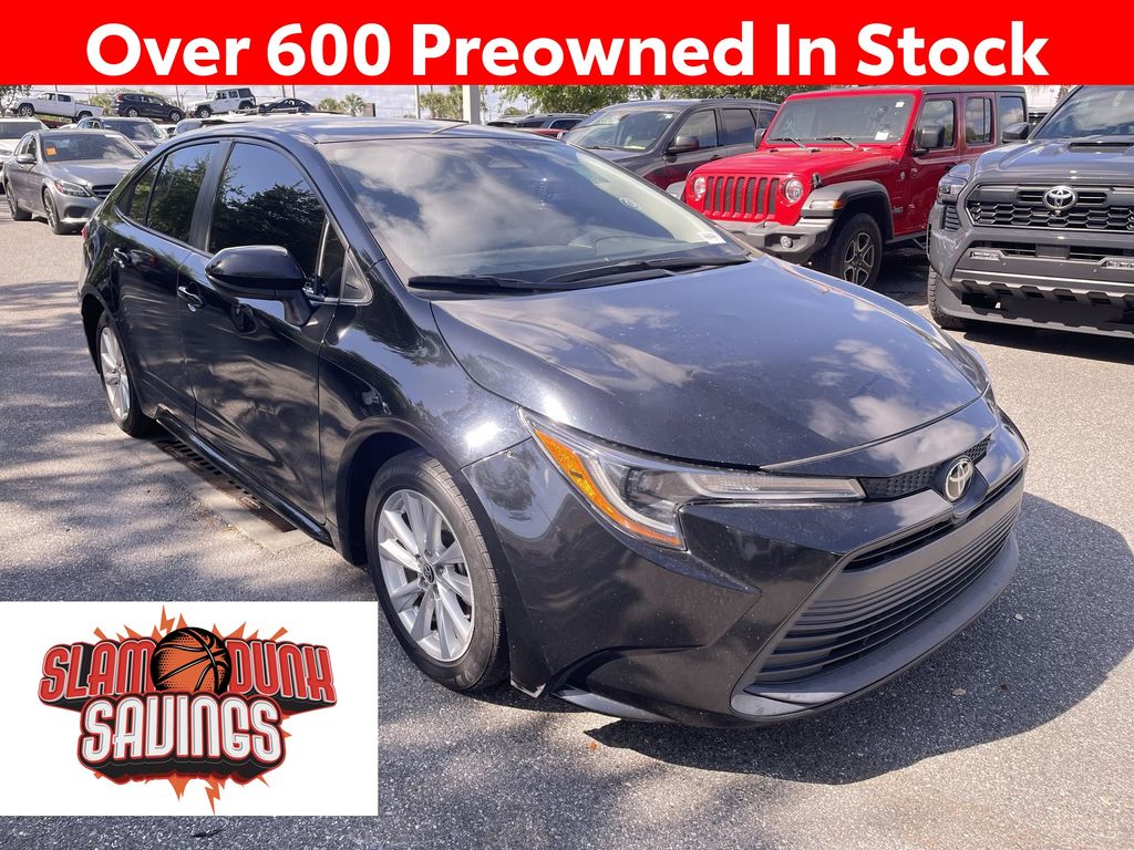 Midnight Black Metallic 2023 Toyota Corolla LE FWD Sedan Front-Wheel Drive Continuously Variable Transmission