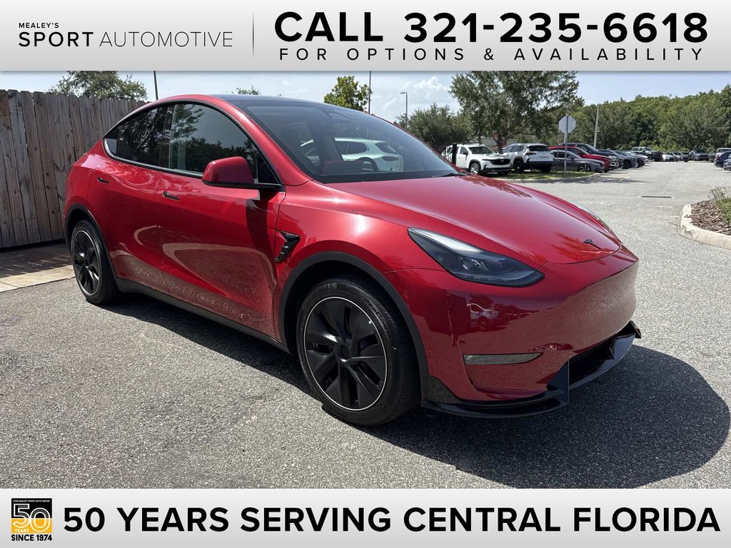 Red Multi-Coat 2023 Tesla Model Y SUV / Crossover All-Wheel Drive 1-Speed Automatic