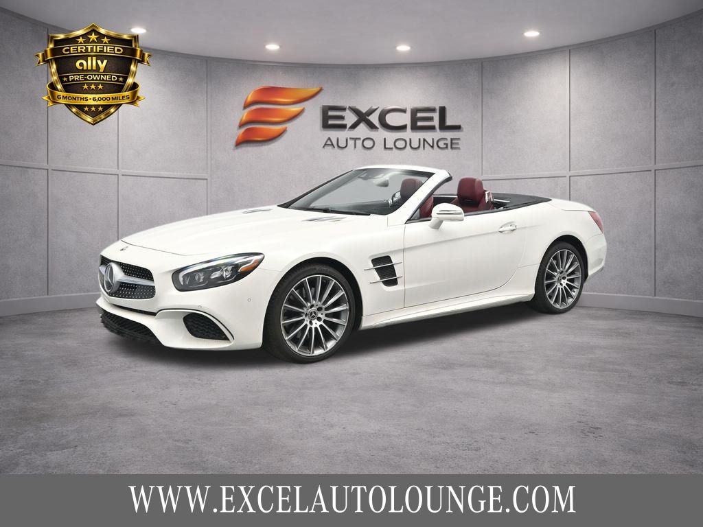 White 2018 Mercedes-Benz SL-Class SL 550 Convertible Rear-Wheel Drive 9-Speed Automatic
