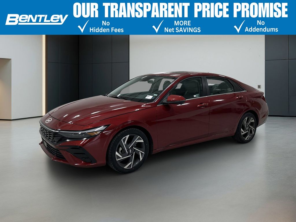 Ultimate Red 2024 Hyundai Elantra Sedan Front-Wheel Drive Continuously Variable Transmission