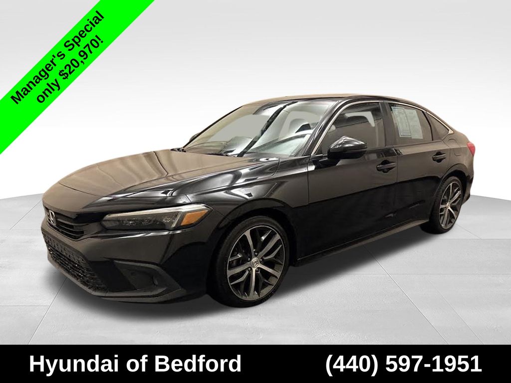 Black 2022 Honda Civic Sedan Front-Wheel Drive Continuously Variable Transmission