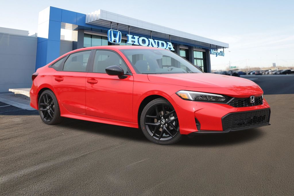 Rallye Red 2026 Honda Civic Sedan Front-Wheel Drive Continuously Variable Transmission