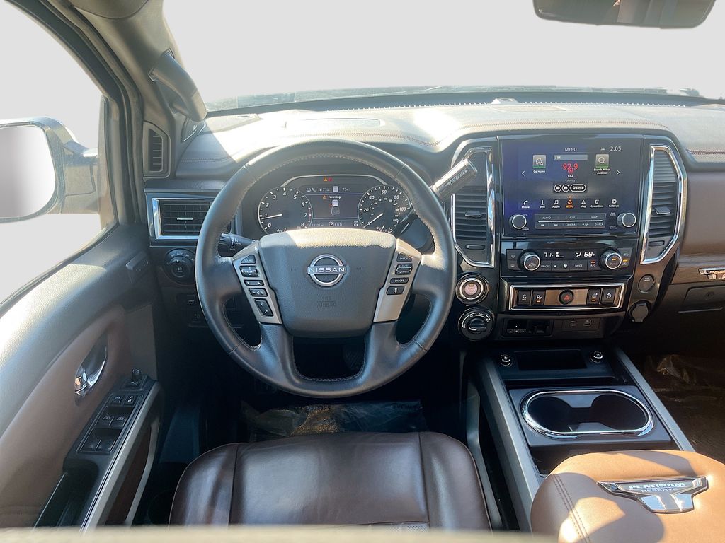 2024 Nissan Titan Platinum Reserve White at Bayshore Chrysler Jeep Dodge Ram