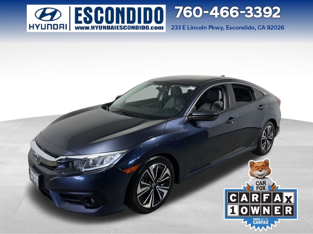 Gray 2017 Honda Civic Sedan Front-Wheel Drive Continuously Variable Transmission