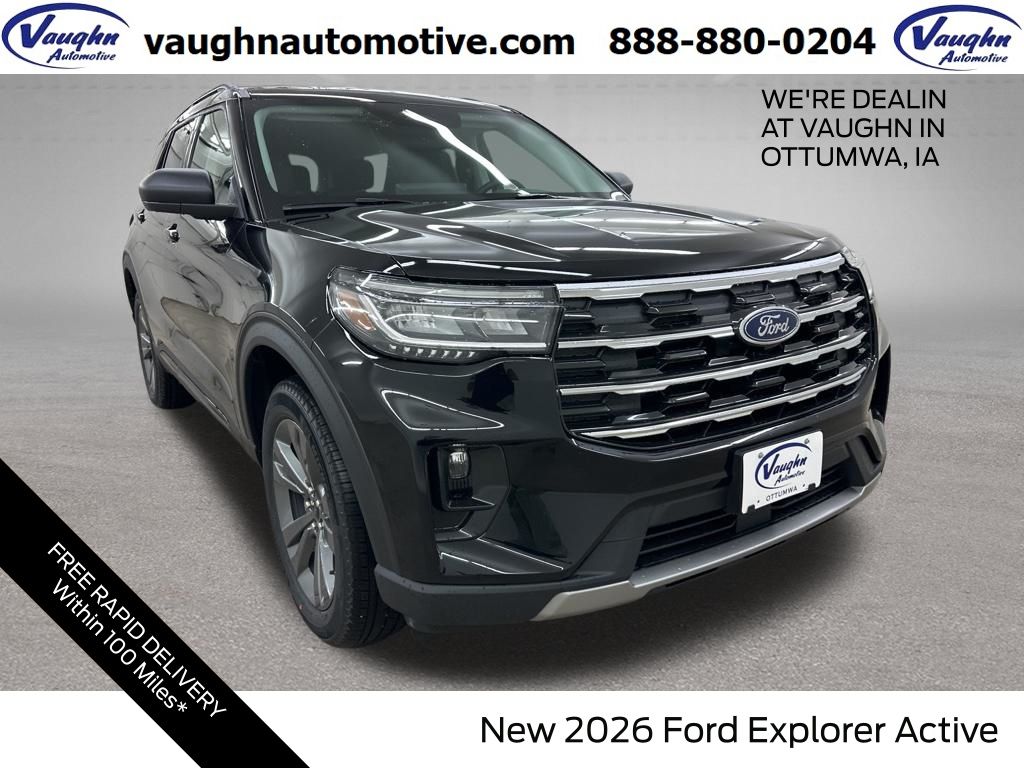 Agate Black Metallic 2026 Ford Explorer SUV / Crossover All-Wheel Drive Automatic