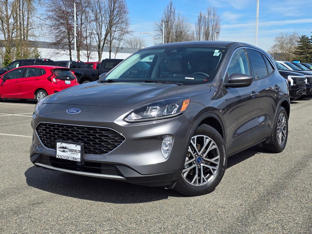 Carbonized Gray Metallic 2022 Ford Escape Hybrid SEL FWD SUV / Crossover Front-Wheel Drive Continuously Variable Transmission