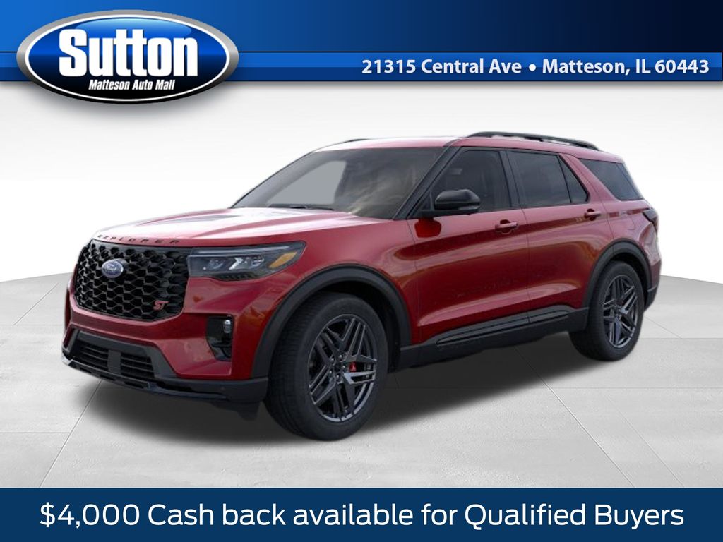 Red Metallic 2026 Ford Explorer SUV / Crossover All-Wheel Drive Automatic