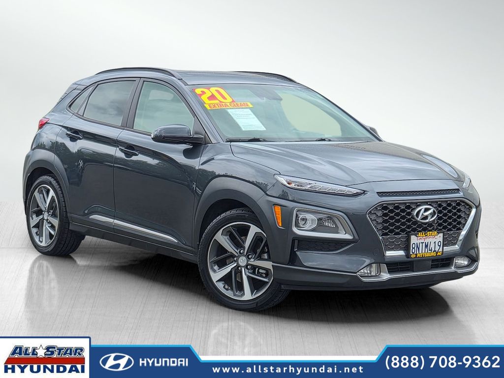 Thunder Gray 2020 Hyundai Kona Ultimate FWD SUV / Crossover Front-Wheel Drive 7-Speed Automatic