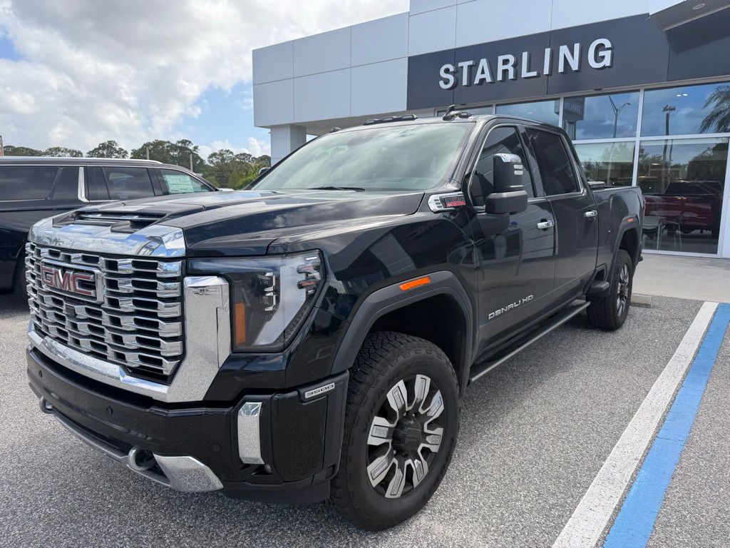 Onyx Black 2025 GMC Sierra 3500HD Denali Crew Cab 4WD Pickup Truck Four-Wheel Drive Automatic