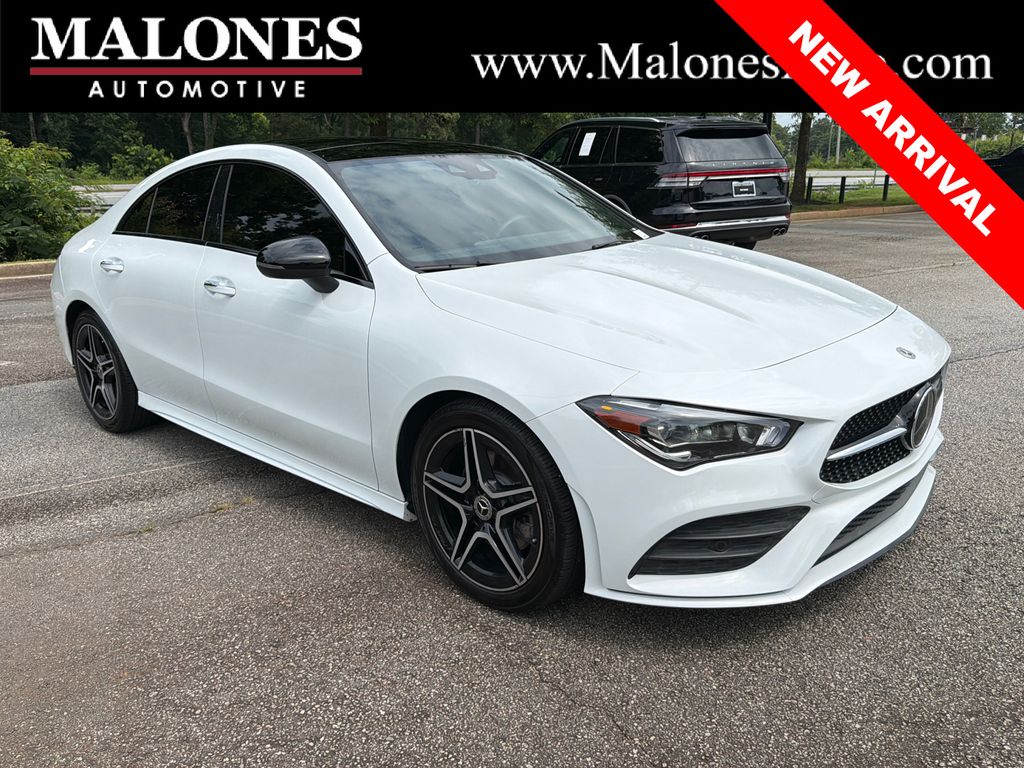Digital White Metallic 2021 Mercedes-Benz CLA Coupe Front-Wheel Drive 7-Speed Automatic