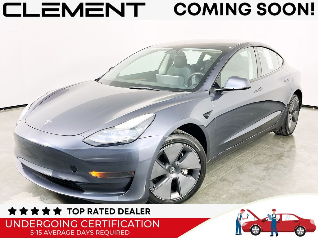 Midnight Silver Metallic 2023 Tesla Model 3 RWD Sedan Rear-Wheel Drive 1-Speed Automatic