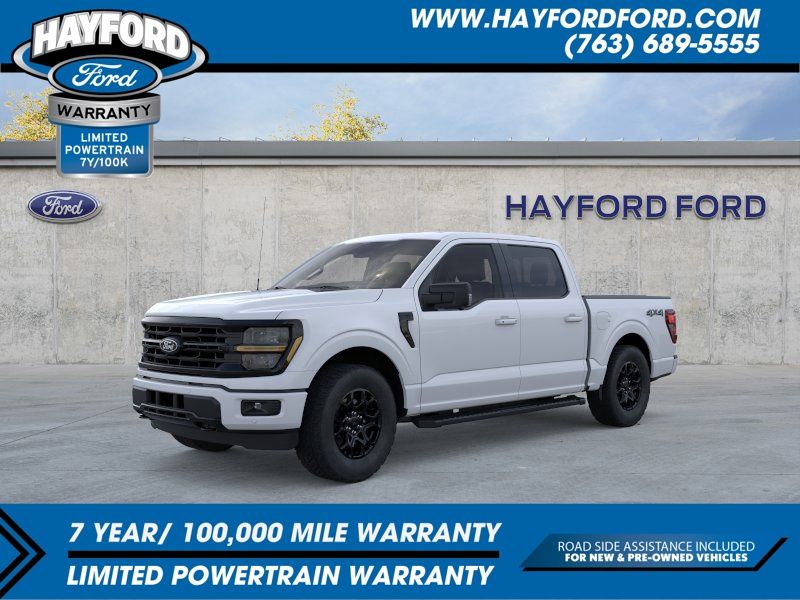Space White Metallic 2025 Ford F-150 XLT SuperCrew 4WD Pickup Truck Four-Wheel Drive Automatic