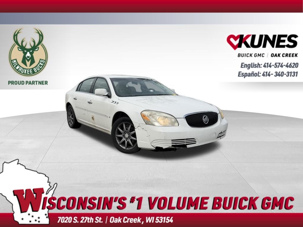 White Opal 2007 Buick Lucerne V6 CXL FWD Sedan Front-Wheel Drive 4-Speed Automatic