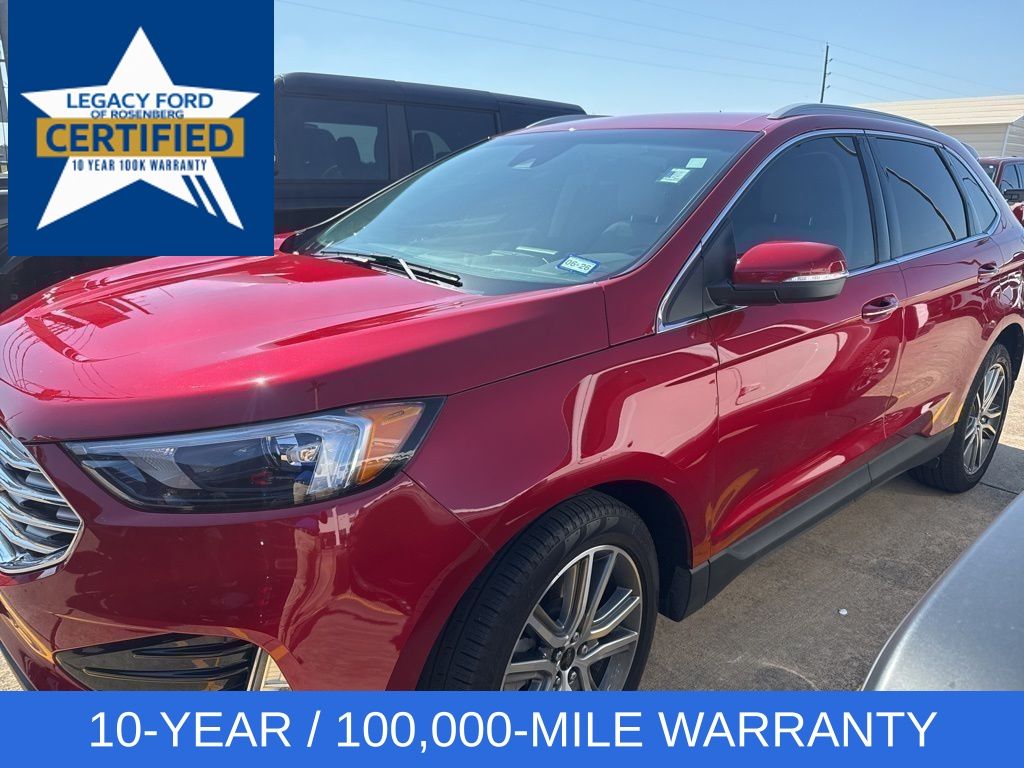 2023 Ford Edge Titanium Red at Shottenkirk Kia Fort Bend