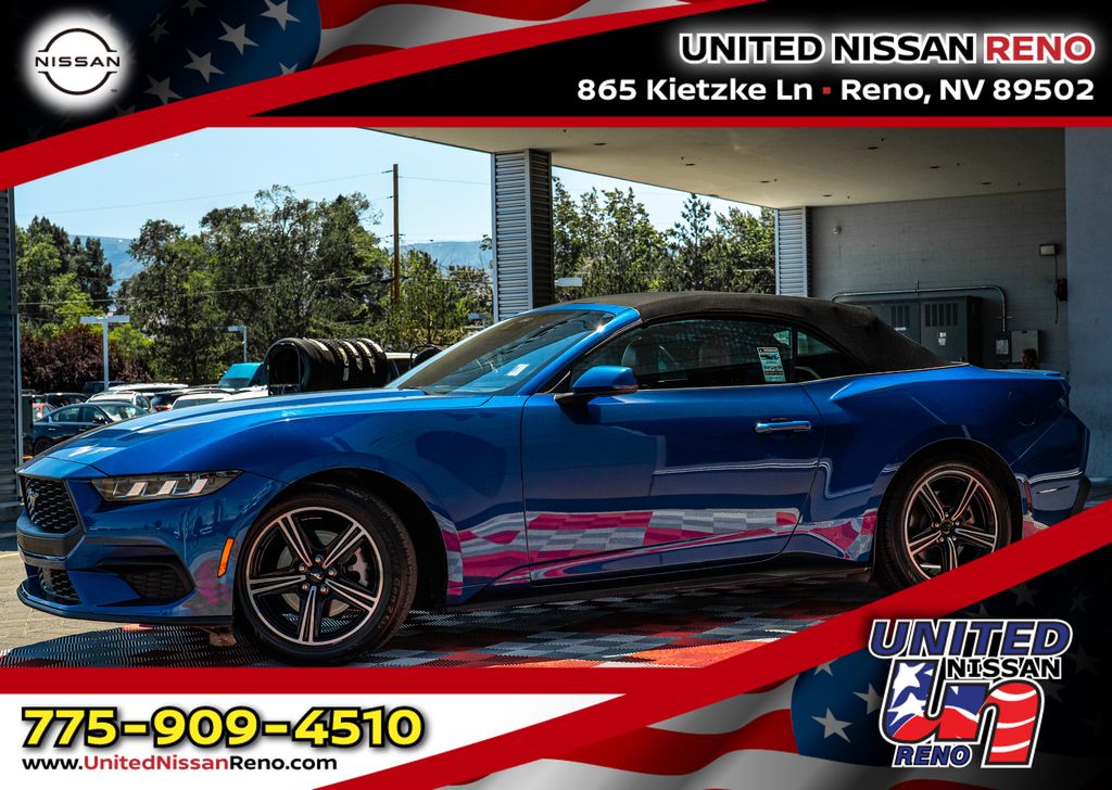 Atlas Blue Metallic 2024 Ford Mustang Convertible Rear-Wheel Drive Automatic