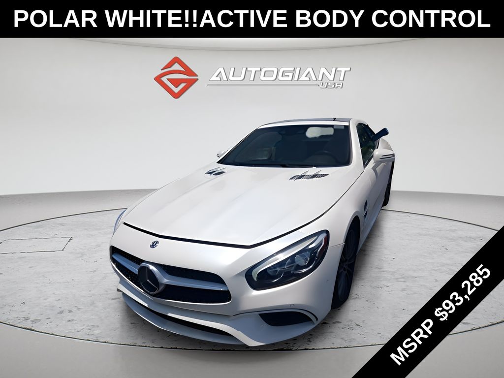 White 2018 Mercedes-Benz SL-Class Convertible Rear-Wheel Drive 9-Speed Automatic
