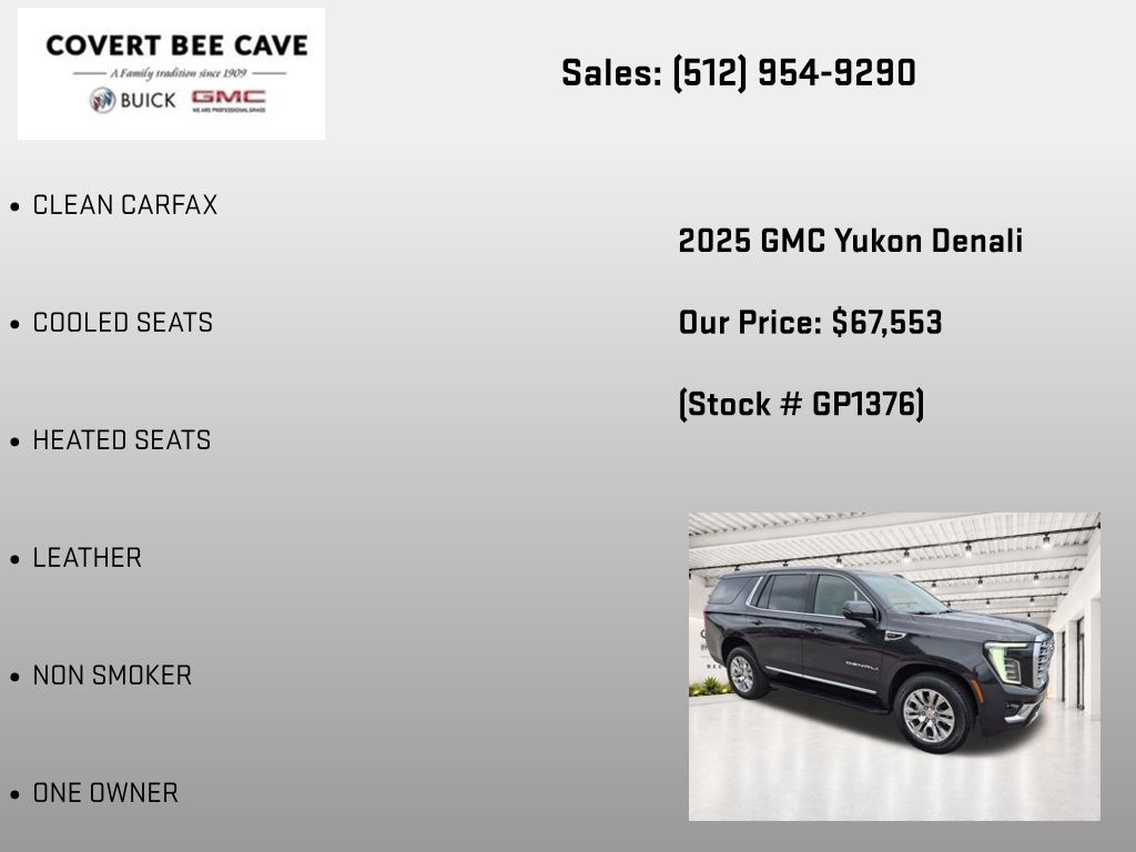 Used Car 2025 Gmc Yukon  Denali For Sale Under $70,000 In Austin, Texas