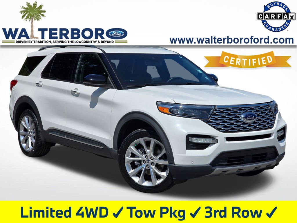 2022 Ford Explorer Platinum White at Stokes Volkswagen