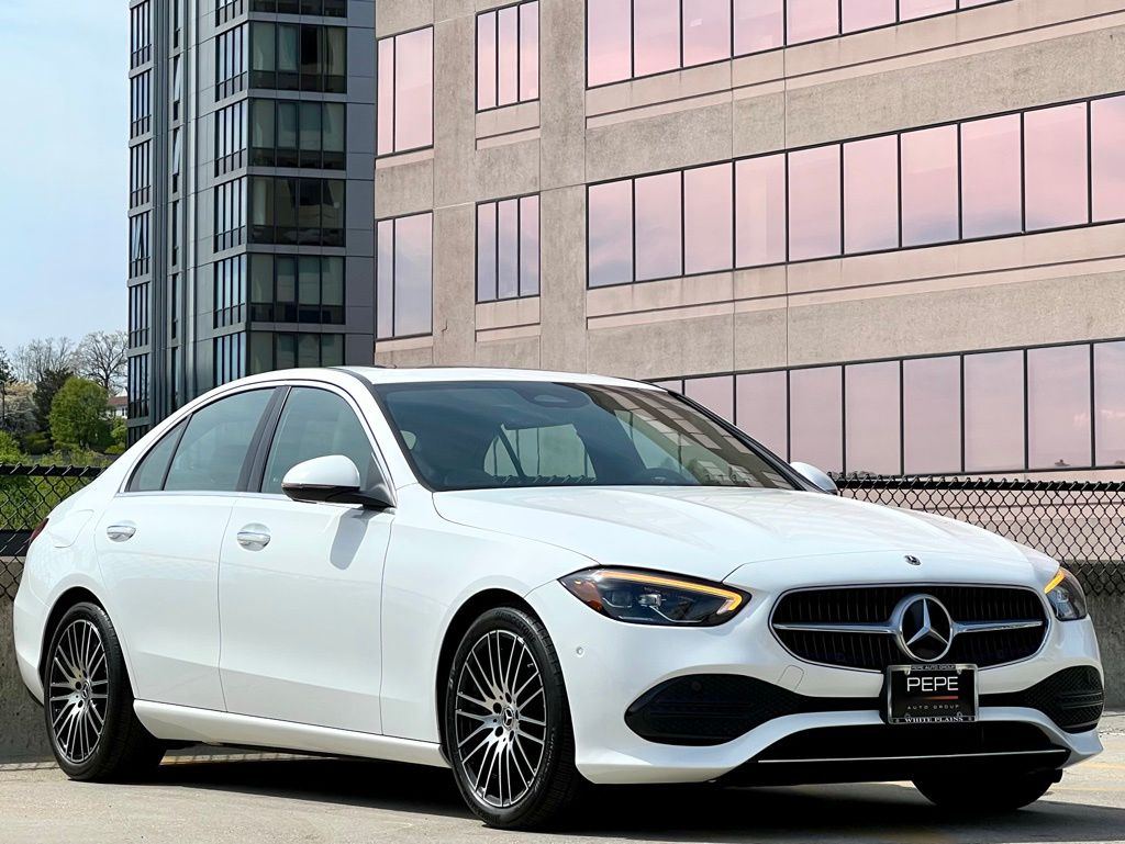 Polar White 2023 Mercedes-Benz C-Class Sedan All-Wheel Drive 9-Speed Automatic