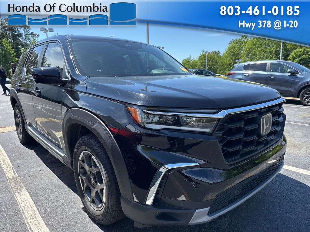 Crystal Black Pearl 2023 Honda Pilot EX-L FWD SUV / Crossover Front-Wheel Drive Automatic