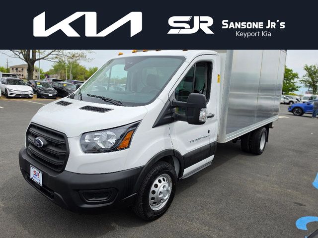 Oxford White 2024 Ford Transit Chassis 350 HD 9950 GVWR 156 DRW RWD Van Rear-Wheel Drive