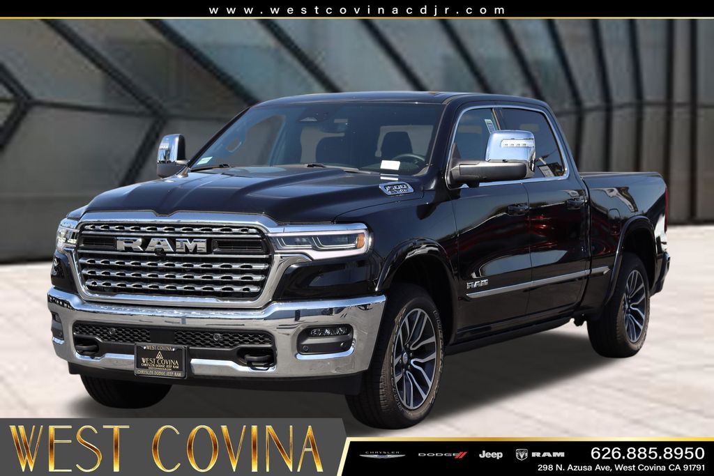 Diamond Black 2025 RAM 1500 Limited Crew Cab 4WD Pickup Truck Four-Wheel Drive 8-Speed Automatic