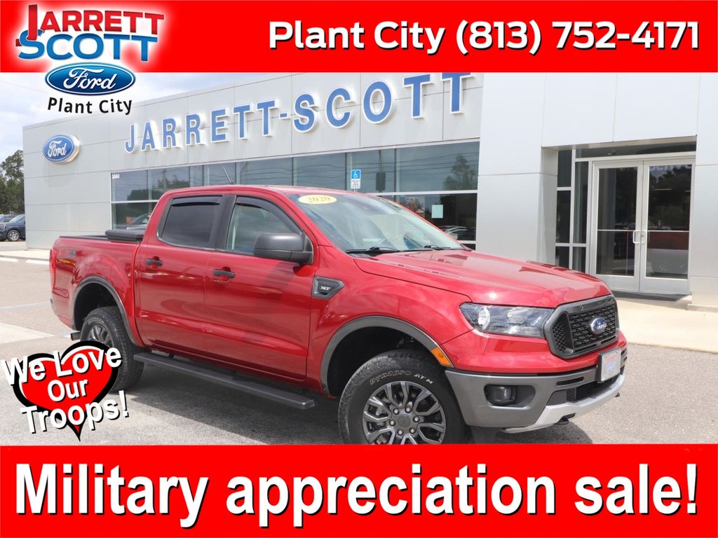 Rapid Red Metallic Tinted Clearcoat 2020 Ford Ranger XLT SuperCrew 4WD Pickup Truck Four-Wheel Drive Automatic