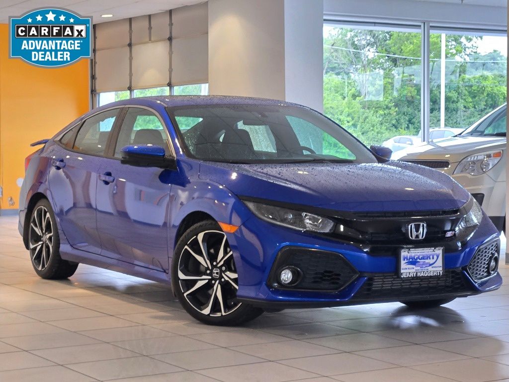 Aegean Blue Metallic 2019 Honda Civic Sedan Front-Wheel Drive 6-Speed Manual
